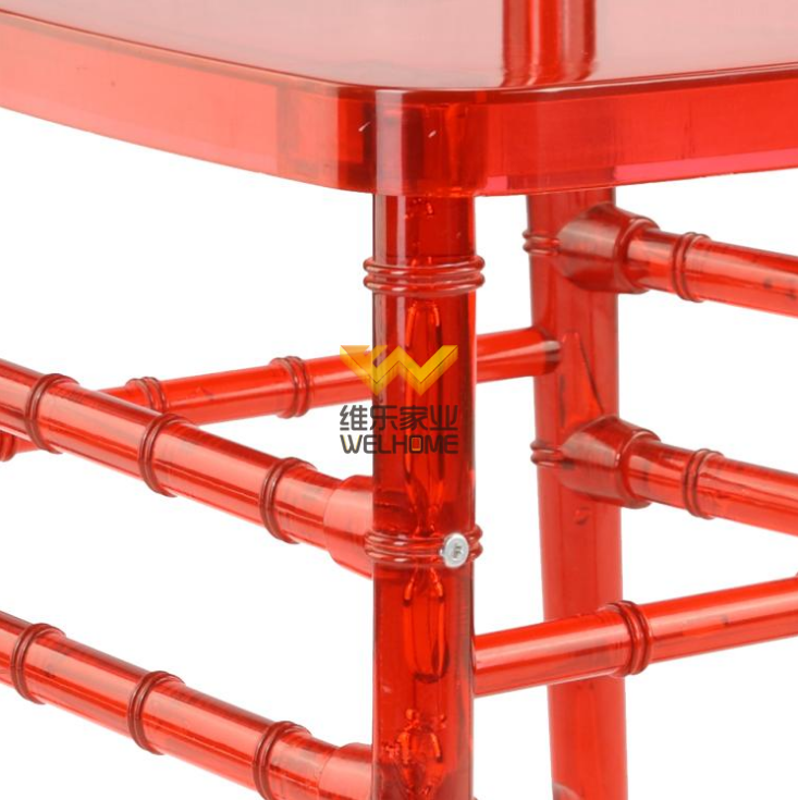 Red pc outdoor Chiavari chair for wedding/events